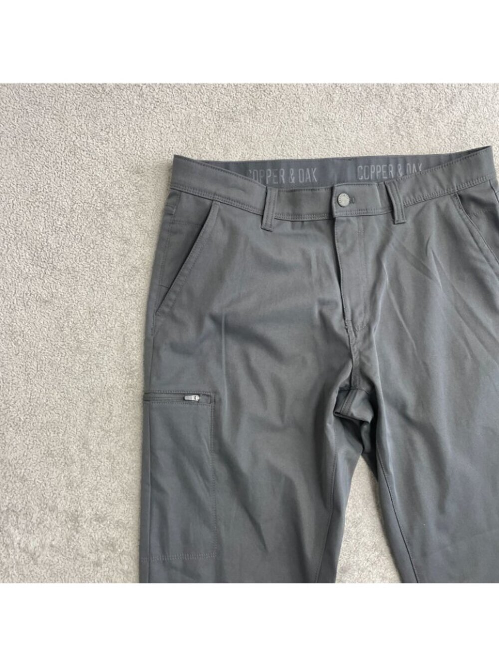 Copper & Oak Men's Size 34x30 Gray Polyester Tech Pants Cargo N1355 - Picture 9 of 10